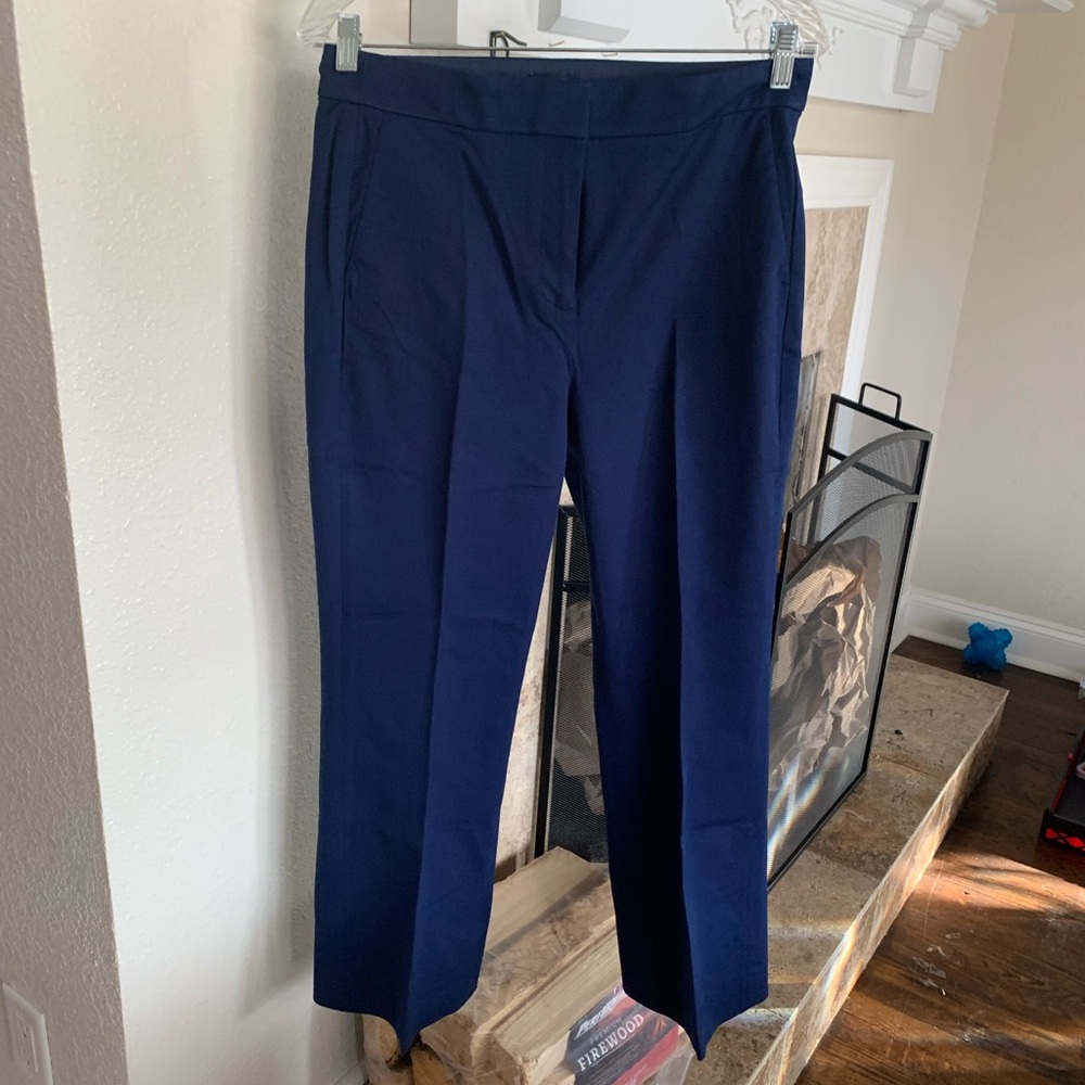 J. Crew Classic Straight Leg Pants in Deep Blue